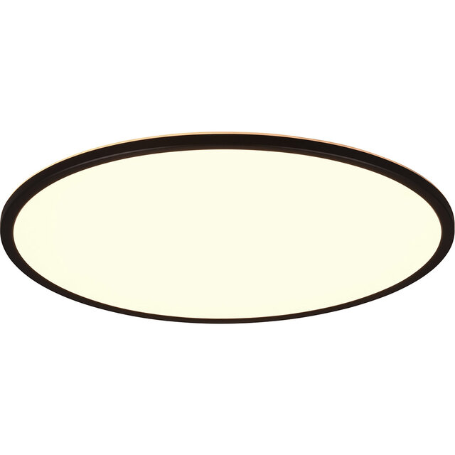 HLW LED LED Ceiling Light - Trion Skiff - 30W - Adjustable Color - Dimmable - Remote Control - Round - Matte Black - Plastic