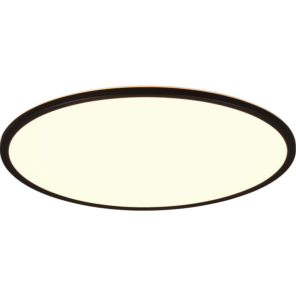 HLW LED LED Plafondlamp - Trion Skiff - 30W - Aanpasbare Kleur - Dimbaar - Afstandsbediening - Rond - Mat Zwart - Kunststof HLW LED LED Plafondlamp - Trion Skiff - 30W - Aanpasbare Kleur - Dimbaar - Afstandsbediening - Rond - Mat Zwart - Kunststof