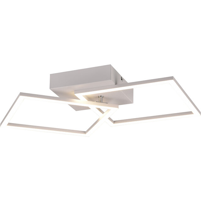 HLW LED LED Plafondlamp - Plafondverlichting - Trion Square - 20W - Natuurlijk Wit 4000K - Vierkant - Mat Wit - Metaal