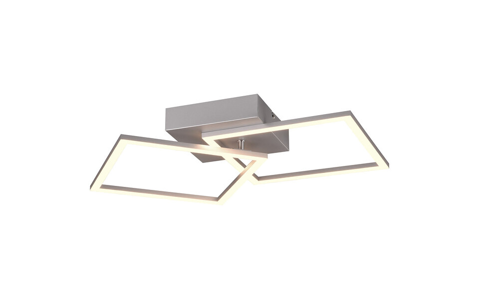HLW LED LED Ceiling Lamp - Ceiling Lighting - Trion Square - 20W - Warm White 3000K - Square - Titanium - Metal HLW LED LED Ceiling Lamp - Ceiling Lighting - Trion Square - 20W - Warm White 3000K - Square - Titanium - Metal