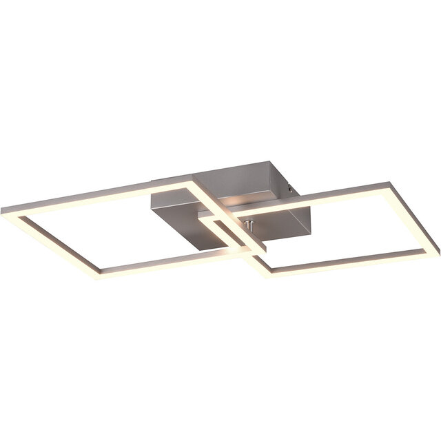 HLW LED LED Ceiling Lamp - Ceiling Lighting - Trion Square - 20W - Warm White 3000K - Square - Titanium - Metal HLW LED LED Ceiling Lamp - Ceiling Lighting - Trion Square - 20W - Warm White 3000K - Square - Titanium - Metal