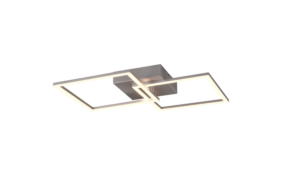 HLW LED LED Plafondlamp - Plafondverlichting - Trion Square - 20W - Warm Wit 3000K - Vierkant - Titaan - Metaal HLW LED LED Plafondlamp - Plafondverlichting - Trion Square - 20W - Warm Wit 3000K - Vierkant - Titaan - Metaal