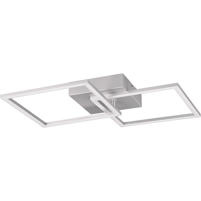 HLW LED LED Ceiling Lamp - Ceiling Lighting - Trion Square - 20W - Warm White 3000K - Square - Titanium - Metal HLW LED LED Ceiling Lamp - Ceiling Lighting - Trion Square - 20W - Warm White 3000K - Square - Titanium - Metal