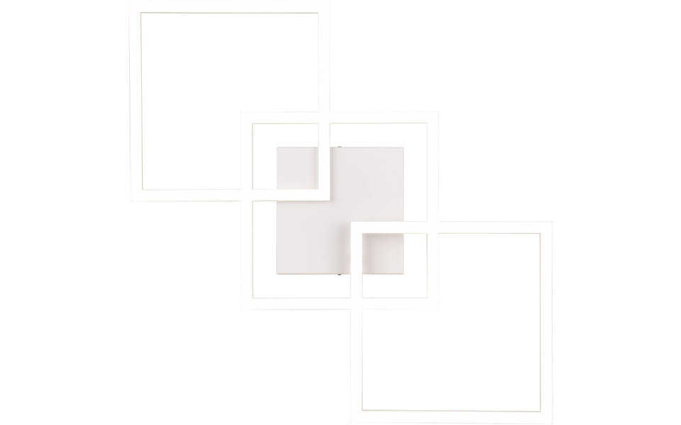 HLW LED LED Ceiling Lamp - Trion Square - 38W - Natural White 4000K - Square - Matt White - Metal