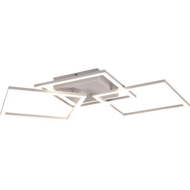 HLW LED LED Ceiling Lamp - Trion Square - 38W - Natural White 4000K - Square - Matt White - Metal