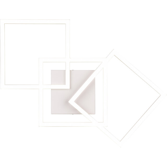 HLW LED LED Plafondlamp - Trion Square - 38W - Natuurlijk Wit 4000K - Vierkant - Mat Wit - Metaal