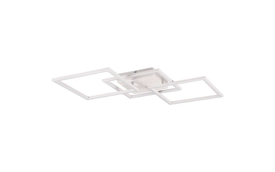 HLW LED LED Ceiling Lamp - Trion Square - 38W - Natural White 4000K - Square - Matt White - Metal