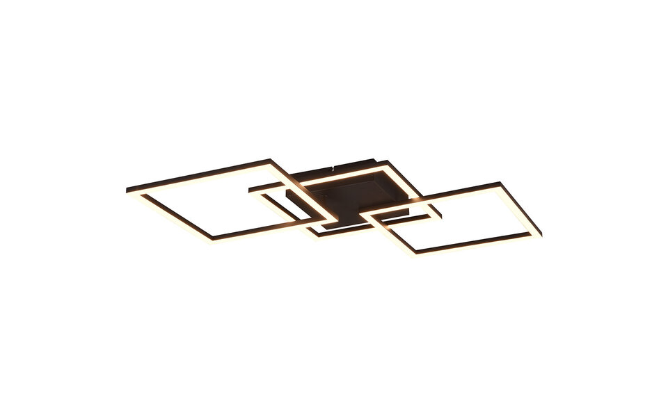 HLW LED LED Ceiling Light - Trion Square - 31W - Warm White 3000K - Square - Matte Black - Metal HLW LED LED Ceiling Light - Trion Square - 31W - Warm White 3000K - Square - Matte Black - Metal