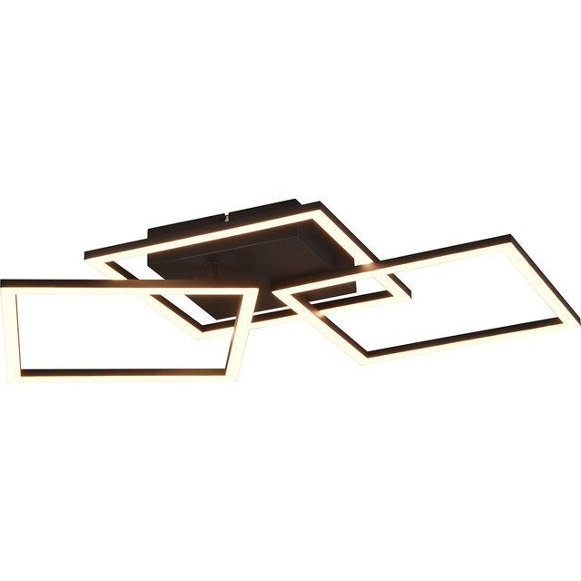 HLW LED LED Ceiling Light - Trion Square - 31W - Warm White 3000K - Square - Matte Black - Metal HLW LED LED Ceiling Light - Trion Square - 31W - Warm White 3000K - Square - Matte Black - Metal