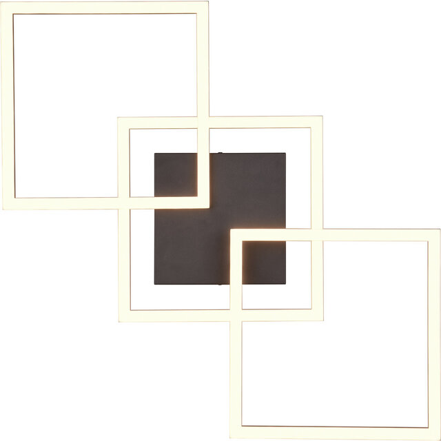 HLW LED LED Ceiling Light - Trion Square - 31W - Warm White 3000K - Square - Matte Black - Metal HLW LED LED Ceiling Light - Trion Square - 31W - Warm White 3000K - Square - Matte Black - Metal