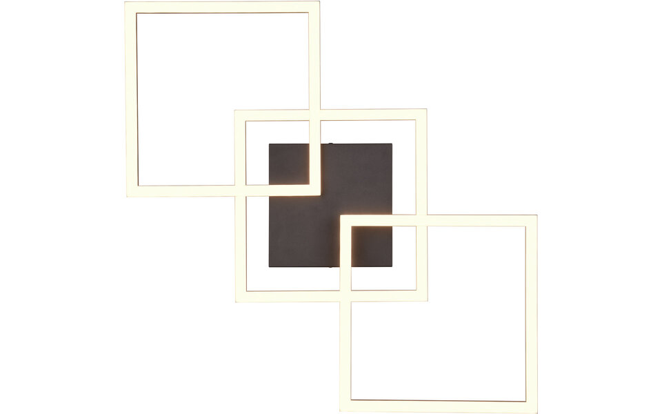 HLW LED LED Plafondlamp - Trion Square - 31W - Warm Wit 3000K - Vierkant - Mat Zwart - Metaal HLW LED LED Plafondlamp - Trion Square - 31W - Warm Wit 3000K - Vierkant - Mat Zwart - Metaal