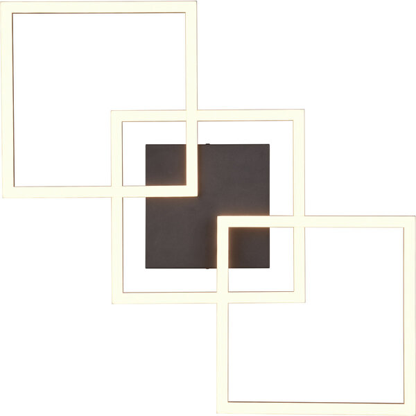 HLW LED LED Plafondlamp - Trion Square - 31W - Warm Wit 3000K - Vierkant - Mat Zwart - Metaal HLW LED LED Plafondlamp - Trion Square - 31W - Warm Wit 3000K - Vierkant - Mat Zwart - Metaal