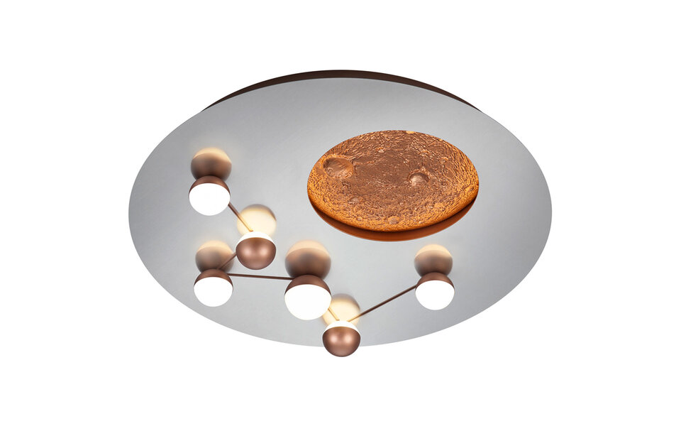 HLW LED LED Ceiling Light - Ceiling Lighting - Trion Zion - 42W - Adjustable Color - Dimmable - Round - Brushed Aluminum - Metal HLW LED LED Ceiling Light - Ceiling Lighting - Trion Zion - 42W - Adjustable Color - Dimmable - Round - Brushed Aluminum - Metal