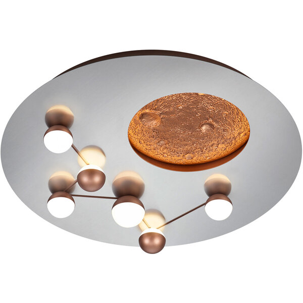 HLW LED LED Plafondlamp - Plafondverlichting - Trion Zion - 42W - Aanpasbare Kleur - Dimbaar - Rond - Geborsteld aluminium - Metaal HLW LED LED Plafondlamp - Plafondverlichting - Trion Zion - 42W - Aanpasbare Kleur - Dimbaar - Rond - Geborsteld aluminium - Metaal