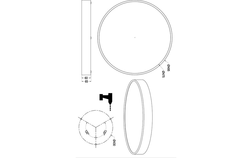 HLW LED LED Plafondlamp - Trion Oka - Aanpasbaar kleur -  Dimbaar - Rond - Mat Wit - Metaal