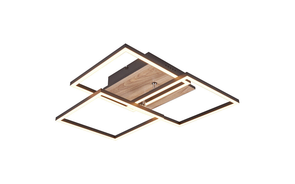 HLW LED LED Ceiling Light - Ceiling Lighting - Trion Libo - 27W - Adjustable Color - Square - Brown - MDF HLW LED LED Ceiling Light - Ceiling Lighting - Trion Libo - 27W - Adjustable Color - Square - Brown - MDF