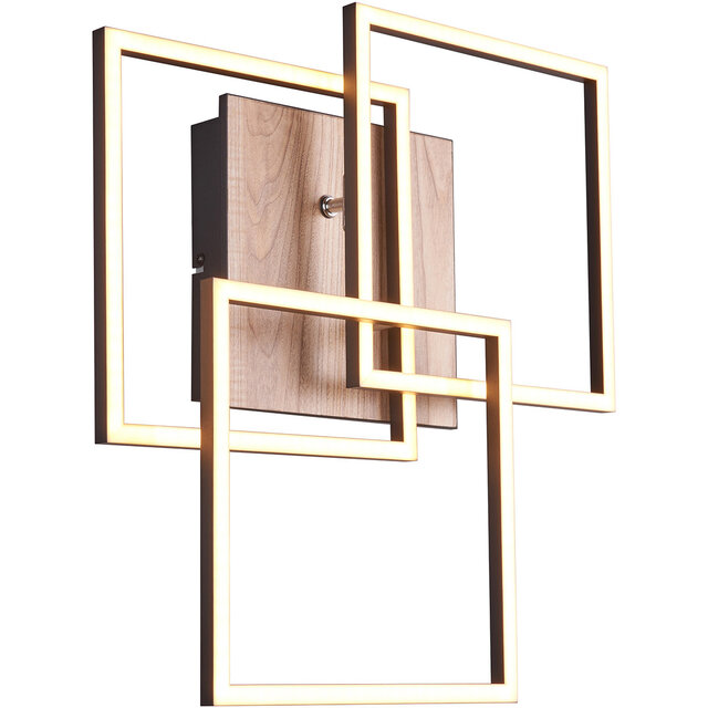 HLW LED LED Ceiling Light - Ceiling Lighting - Trion Libo - 27W - Adjustable Color - Square - Brown - MDF HLW LED LED Ceiling Light - Ceiling Lighting - Trion Libo - 27W - Adjustable Color - Square - Brown - MDF