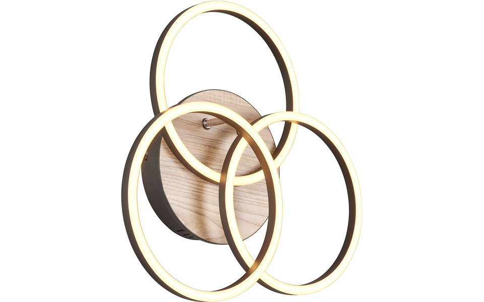 HLW LED LED Ceiling Light - Ceiling Lighting - Trion Rondo - 27W - Adjustable Color - Round - Brown - MDF