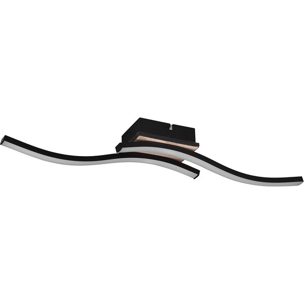 HLW LED LED Plafondlamp - Plafondverlichting - Trion Dalga - 2-lichts - 5W - 3000K - Warm Wit - Gebogen Vorm - Bruin - MDF HLW LED LED Plafondlamp - Plafondverlichting - Trion Dalga - 2-lichts - 5W - 3000K - Warm Wit - Gebogen Vorm - Bruin - MDF