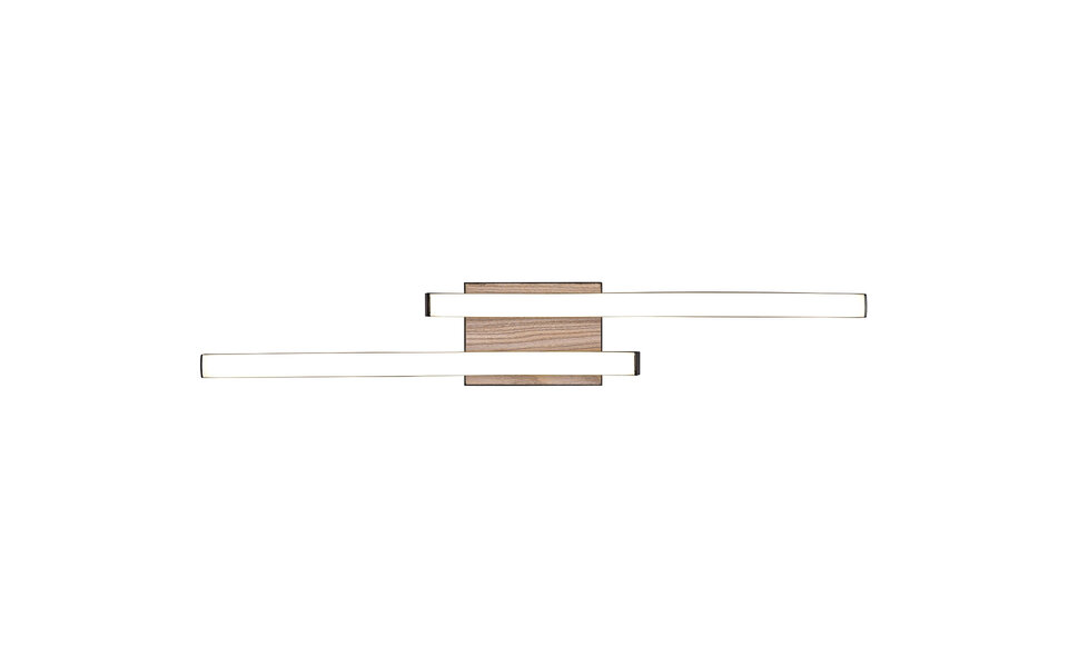 HLW LED LED Ceiling Lamp - Ceiling Lighting - Trion Dalga - 2-light - 5W - 3000K - Warm White - Curved Shape - Brown - MDF