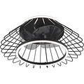 LED Ceiling Light with Fan - Ceiling Fan - Trion Karla - 30W - Adjustable Color - Remote Control - Dimmable - Round - Matte Black - Metal