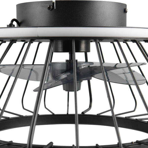 HLW LED LED Plafondlamp met Ventilator - Plafondventilator - Trion Karla - 30W - Aanpasbare Kleur - Afstandsbediening - Dimbaar - Rond - Mat Zwart - Metaal HLW LED LED Plafondlamp met Ventilator - Plafondventilator - Trion Karla - 30W - Aanpasbare Kleur - Afstandsbediening - Dimbaar - Rond - Mat Zwart - Metaal