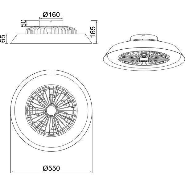 HLW LED LED Plafondlamp met Ventilator - Plafondventilator - Trion Berga - 30W - Aanpasbare Kleur - Afstandsbediening - Dimbaar - Rond - Zwart - Kunststof HLW LED LED Plafondlamp met Ventilator - Plafondventilator - Trion Berga - 30W - Aanpasbare Kleur - Afstandsbediening - Dimbaar - Rond - Zwart - Kunststof