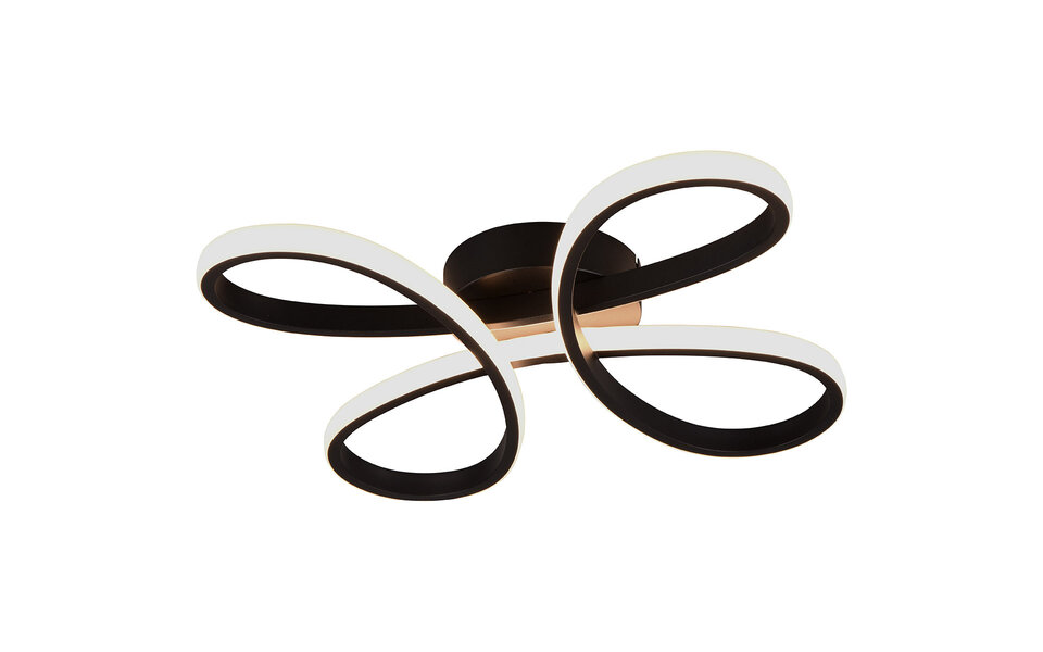 HLW LED LED Ceiling Lamp - Ceiling Lighting - Trion Crowl - 22W - Natural White 4000K - Dimmable - Matte Black - Metal