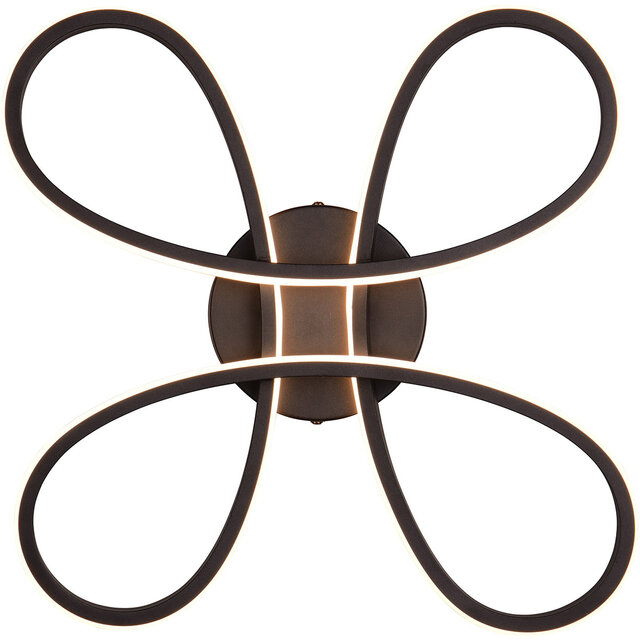 HLW LED LED Ceiling Lamp - Ceiling Lighting - Trion Crowl - 22W - Natural White 4000K - Dimmable - Matte Black - Metal