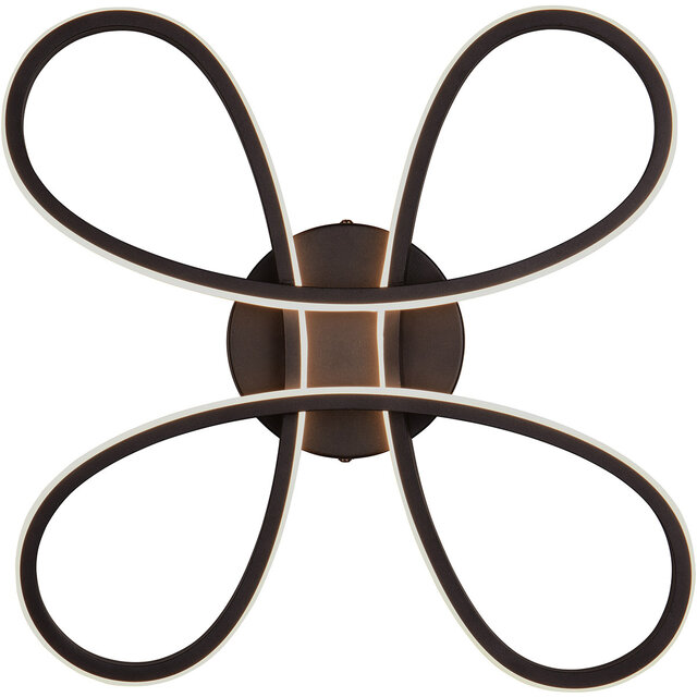 HLW LED LED Ceiling Lamp - Ceiling Lighting - Trion Crowl - 22W - Natural White 4000K - Dimmable - Matte Black - Metal