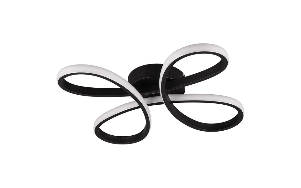 HLW LED LED Ceiling Lamp - Ceiling Lighting - Trion Crowl - 22W - Natural White 4000K - Dimmable - Matte Black - Metal