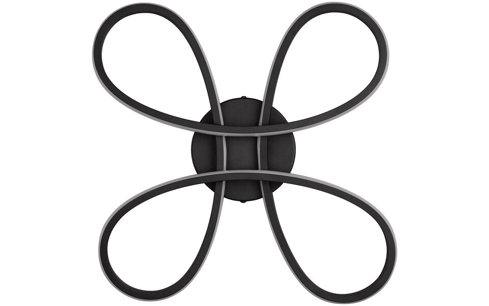 HLW LED LED Ceiling Lamp - Ceiling Lighting - Trion Crowl - 22W - Natural White 4000K - Dimmable - Matte Black - Metal