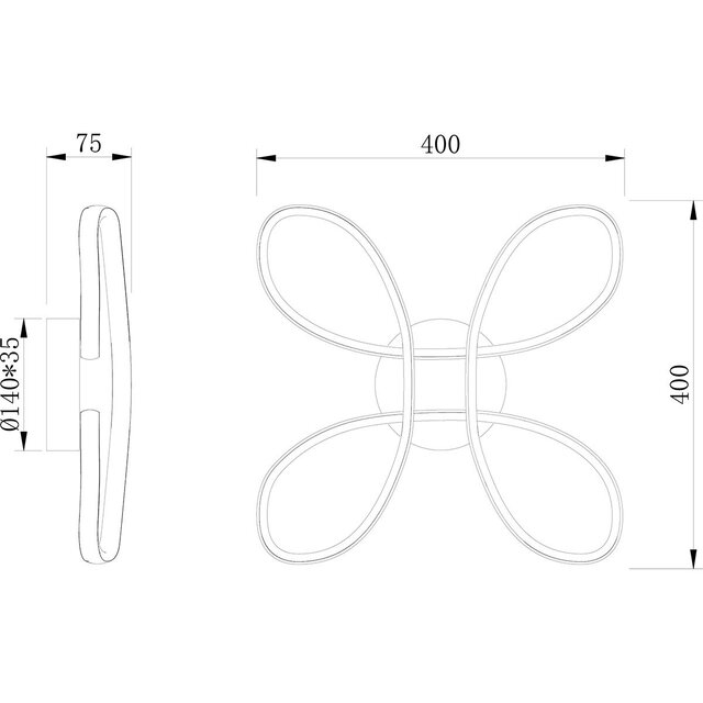 HLW LED LED Ceiling Lamp - Ceiling Lighting - Trion Crowl - 22W - Natural White 4000K - Dimmable - Matte Black - Metal