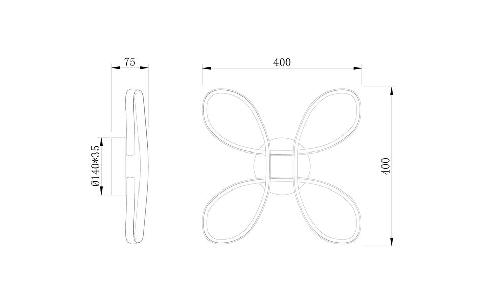 HLW LED LED Ceiling Lamp - Ceiling Lighting - Trion Crowl - 22W - Natural White 4000K - Dimmable - Matte Black - Metal