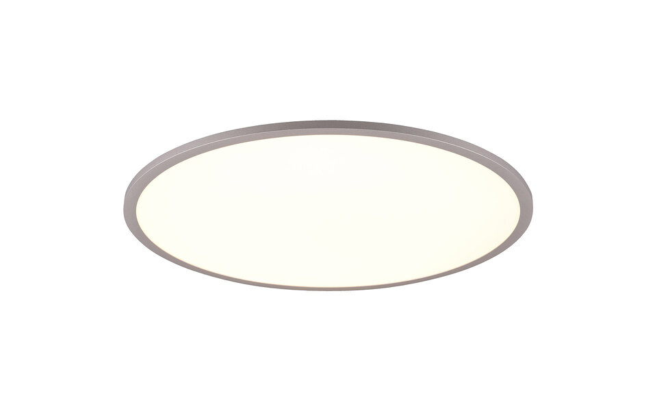 HLW LED LED Plafondlamp - Trion Amira - 35W - Aanpasbare Kleur - Dimbaar - Afstandsbediening - Rond - Titaan - Metaal