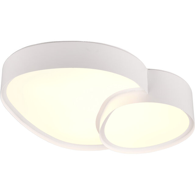 HLW LED LED Ceiling Light - Trion Shine - 21W - Adjustable Color - Dimmable - Remote Control - Matte White - Metal