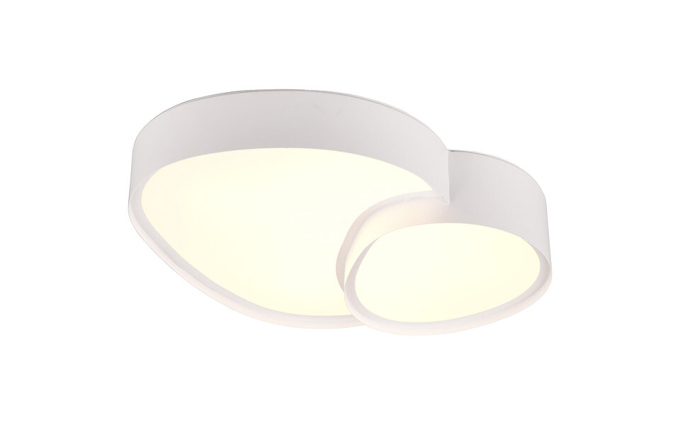 HLW LED LED Ceiling Light - Trion Shine - 21W - Adjustable Color - Dimmable - Remote Control - Matte White - Metal
