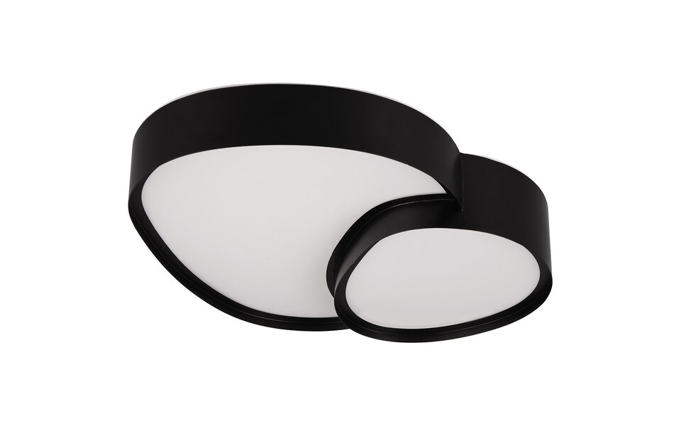 HLW LED LED Ceiling Light - Trion Shine - 21W - Adjustable Color - Dimmable - Remote Control - Matte Black - Metal