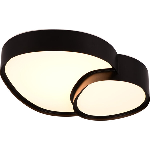 HLW LED LED Plafondlamp - Trion Shine - 21W - Aanpasbare Kleur - Dimbaar - Afstandsbediening - Mat Zwart - Metaal HLW LED LED Plafondlamp - Trion Shine - 21W - Aanpasbare Kleur - Dimbaar - Afstandsbediening - Mat Zwart - Metaal