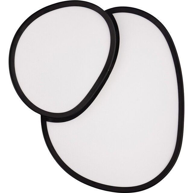 HLW LED LED Plafondlamp - Trion Shine - 21W - Aanpasbare Kleur - Dimbaar - Afstandsbediening - Mat Zwart - Metaal