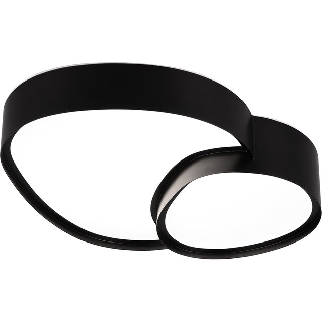 HLW LED LED Ceiling Light - Trion Shine - 21W - Adjustable Color - Dimmable - Remote Control - Matte Black - Metal