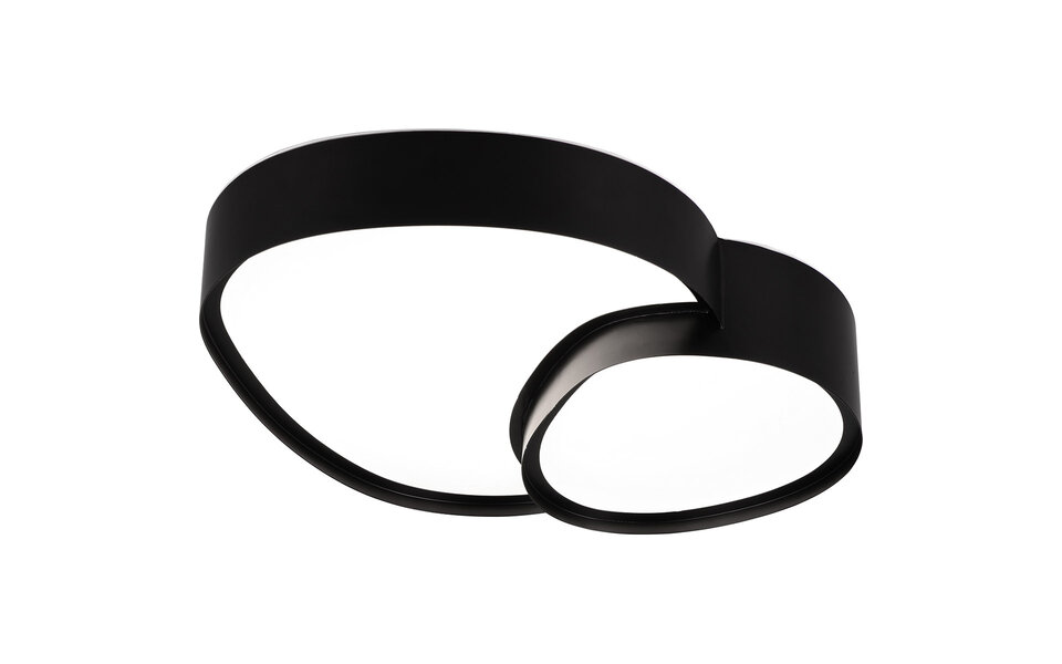 HLW LED LED Plafondlamp - Trion Shine - 21W - Aanpasbare Kleur - Dimbaar - Afstandsbediening - Mat Zwart - Metaal