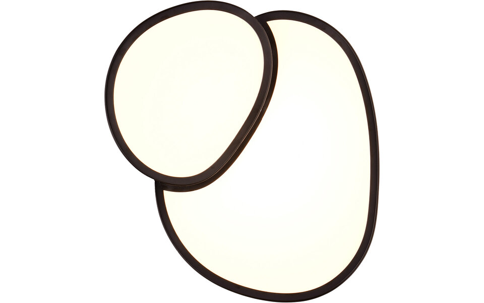 HLW LED LED Plafondlamp - Trion Shine - 21W - Aanpasbare Kleur - Dimbaar - Afstandsbediening - Mat Zwart - Metaal