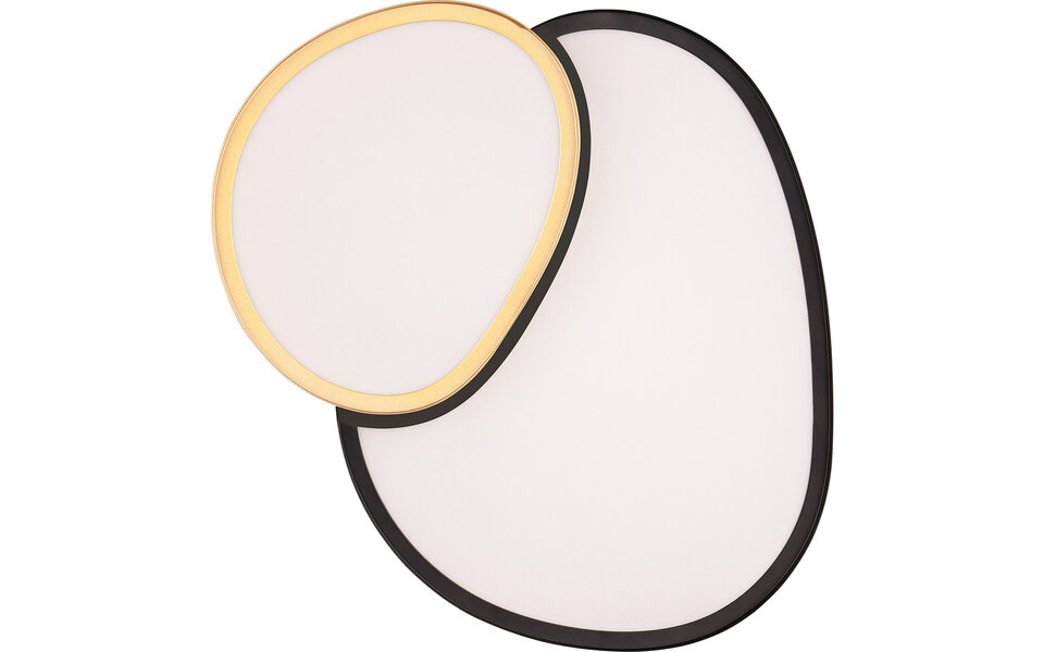 HLW LED LED Ceiling Light - Trion Shine - 21W - Adjustable Color - Dimmable - Remote Control - Black Gold - Metal