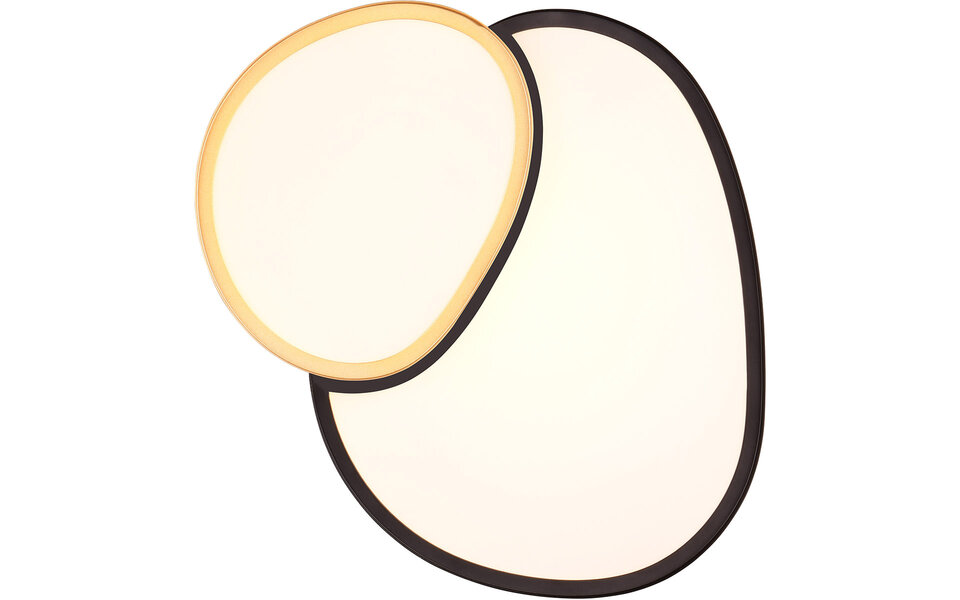 HLW LED LED Ceiling Light - Trion Shine - 21W - Adjustable Color - Dimmable - Remote Control - Black Gold - Metal