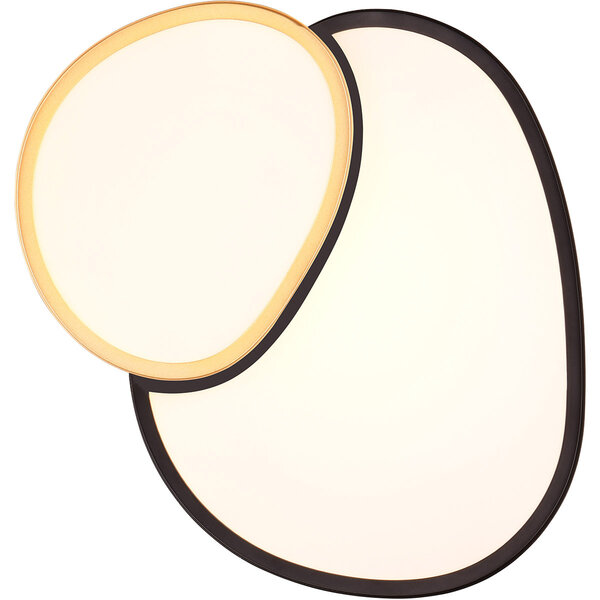 HLW LED LED Plafondlamp - Trion Shine - 21W - Aanpasbare Kleur - Dimbaar - Afstandsbediening - Zwart Goud  - Metaal