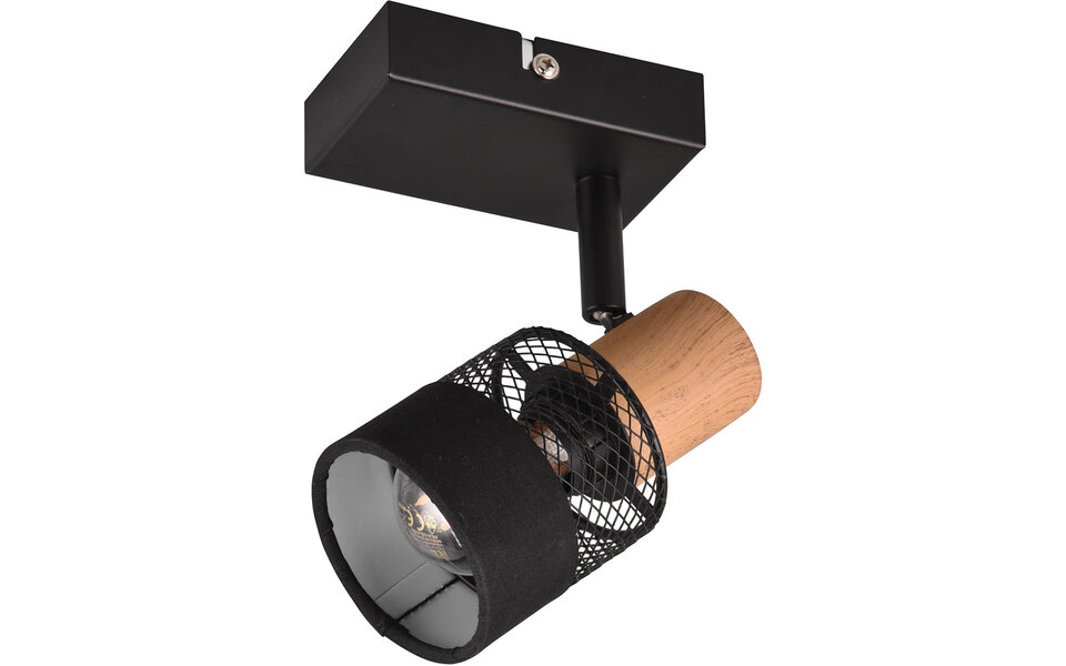 HLW LED LED Wandspot - Trion Dandini - E14 Fitting - 1-lichts - Rond - Mat Zwart - Metaal HLW LED LED Wandspot - Trion Dandini - E14 Fitting - 1-lichts - Rond - Mat Zwart - Metaal