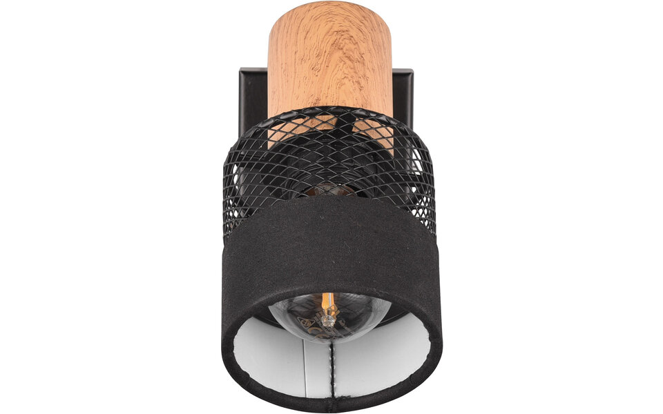 HLW LED LED Wandspot - Trion Dandini - E14 Fitting - 1-lichts - Rond - Mat Zwart - Metaal HLW LED LED Wandspot - Trion Dandini - E14 Fitting - 1-lichts - Rond - Mat Zwart - Metaal