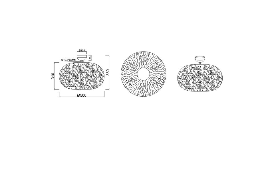 HLW LED LED Plafondlamp - Plafondverlichting - Trion Fluffy - E27 Fitting - Rond - Taupe - Synthetisch Pluche