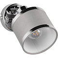 LED Wall Spotlight - Trion Arona - E14 Fitting - 1-light - Round - Chrome - Metal